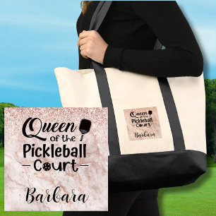 Fun Pickleball Gal Queen of the Court Tote Bag