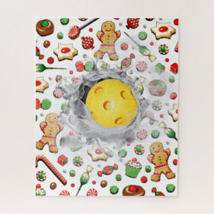 Fun Pickleball Holiday Gift Jigsaw Puzzle