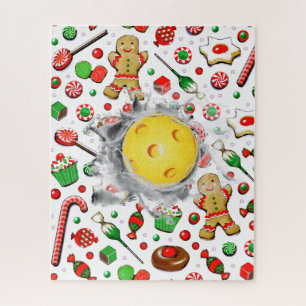 Fun Pickleball Holiday Gift Jigsaw Puzzle
