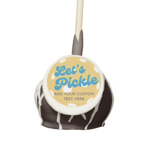 Fun Pickleball Lets Pickle Personalized Text Cake Pops