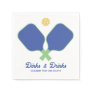 Fun Pickleball Party Dinks and Drinks Custom Text Napkins