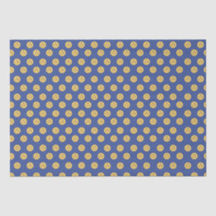 Fun Pickleball Pattern Blue Gift Tissue Paper