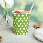 Fun Pickleball Pattern Green White Sports Balls Paper Cups<br><div class="desc">Super fun pickleball paper cups featuring a pattern of white balls set against a green background. Easily change the background color. Great for pickleball birthday parties,  club special events,  tournaments or everyday pickleball fun!</div>