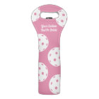 Fun Pickleball Pattern Personalized Text Pink