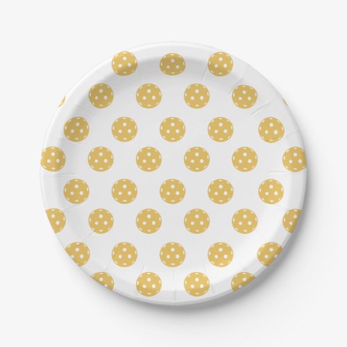 Fun Pickleball Pattern Pickleball Party Paper Plates