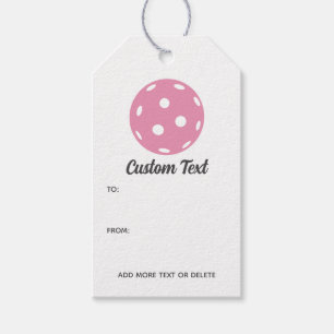 Fun Pickleball Personalized Custom Text Favor Gift Tags