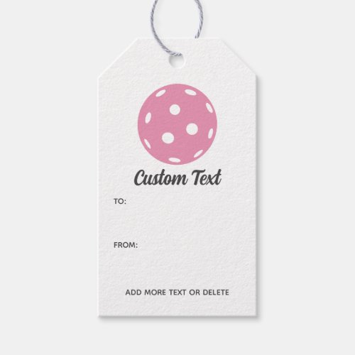 Fun Pickleball Personalized Custom Text Favor Gift Tags