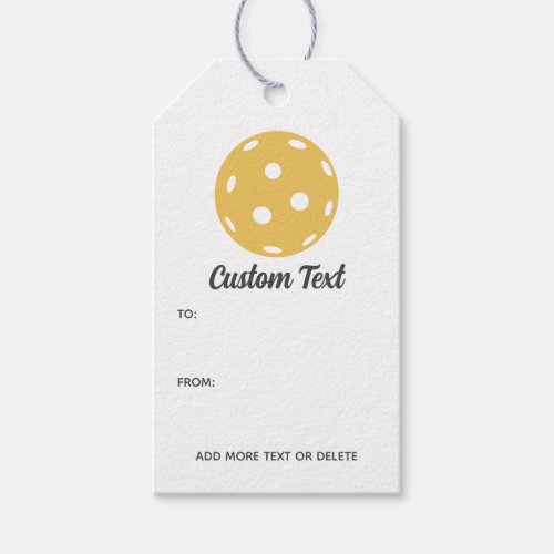 Fun Pickleball Personalized Custom Text Favor Gift Tags