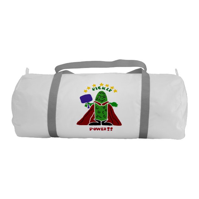 Fun Pickleball Pickle Super Hero Gym Bag (Front)