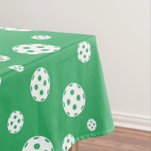 Fun pickleball sports pattern tablecloth design