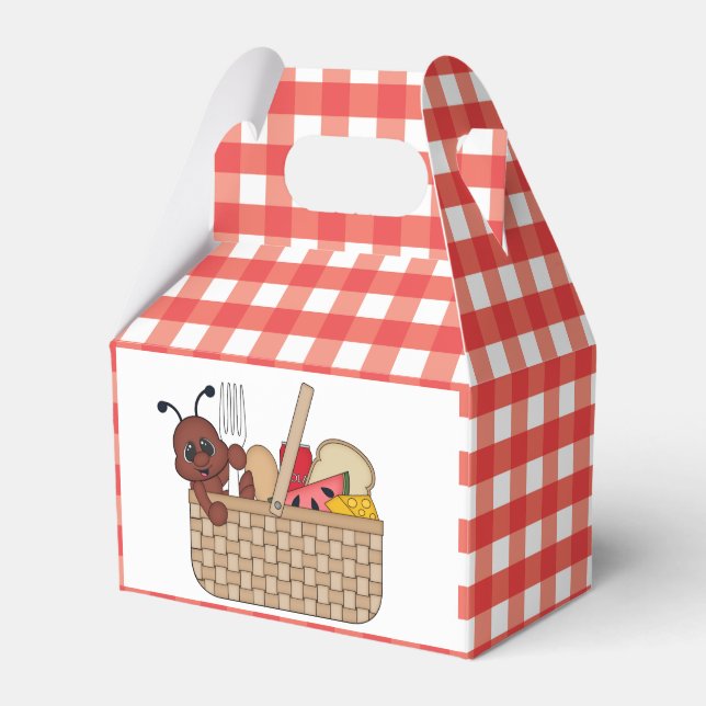 Fun Picnic ant gable box favor box (Front Side)