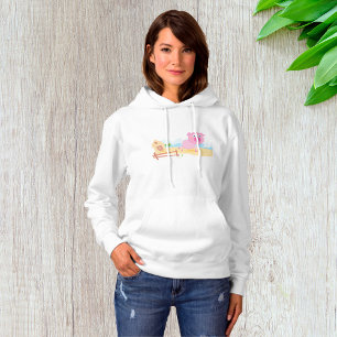 Fun Pig on Farm with Barn and Fence Hoodie