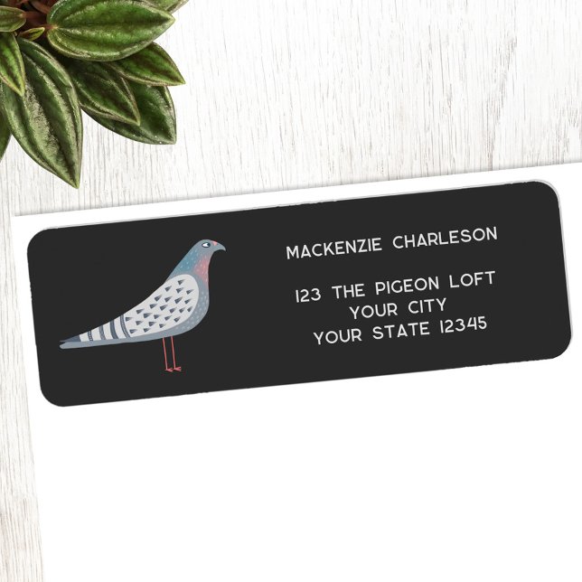 Fun Pigeon Bird Return Address Label (Fun pigeon bird return address labels)