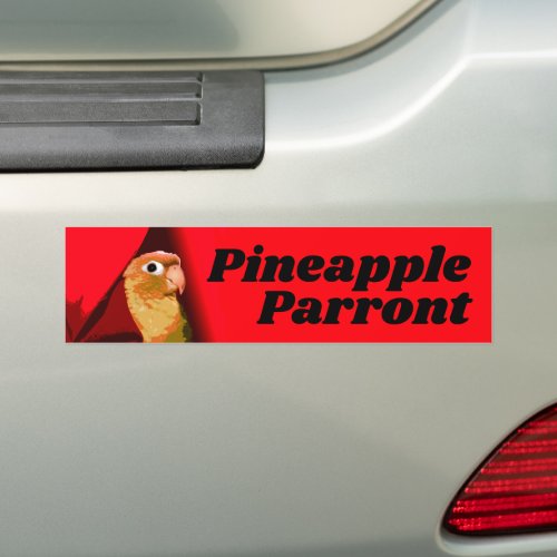 Fun Pinapple Parront Green Cheek Conure Pet Bird Bumper Sticker