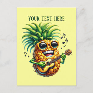 Fun pineapple fruit lovers postcard