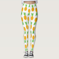 fun pineapple pattern all over printed legging