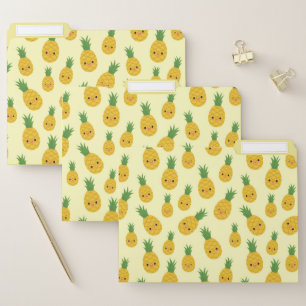 Fun Pineapple Print File Folders