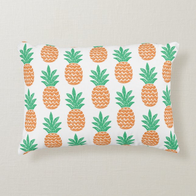 fun pineapple seamless pattern accent pillow (Front)