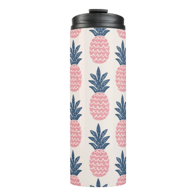 Fun pineapple seamless pattern thermal tumbler (Front)