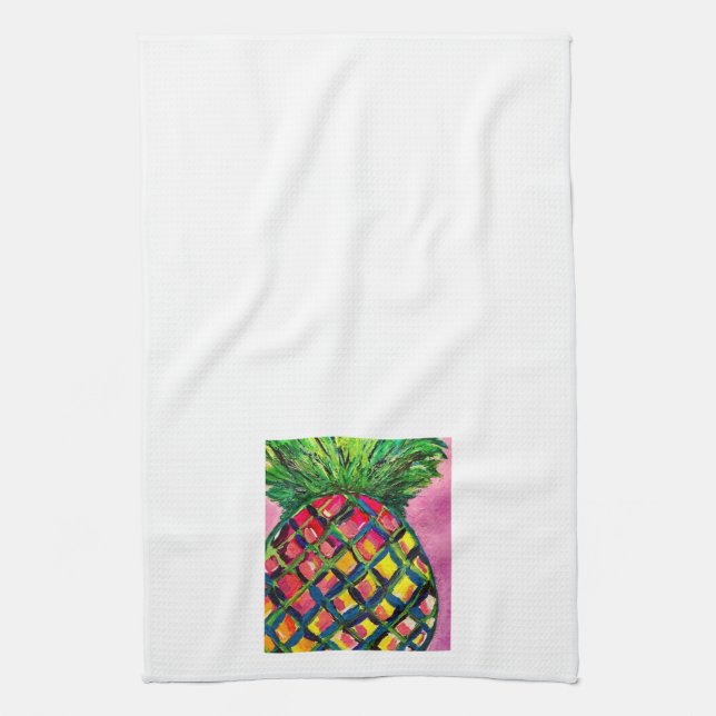 Fun Pineapple Tea Towel (Vertical)