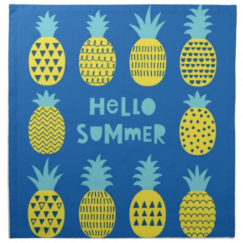 Fun Pineapple Vintage Card Design Cloth Napkin