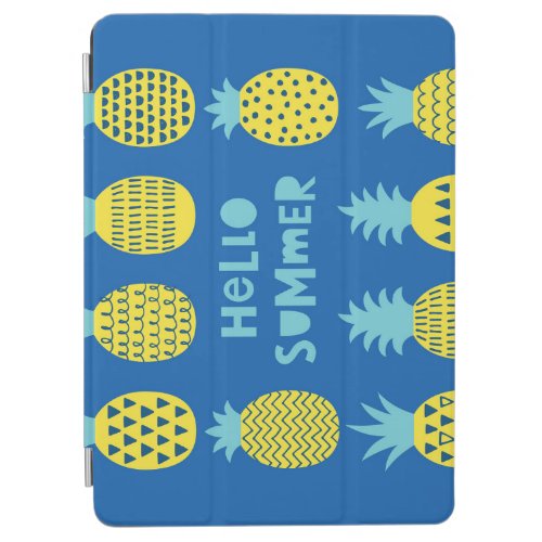 Fun Pineapple Vintage Card Design iPad Air Cover