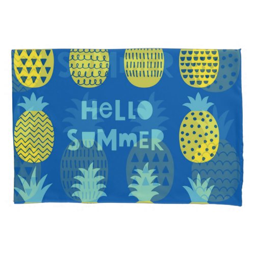 Fun Pineapple Vintage Card Design Pillow Case