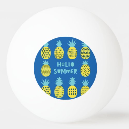 Fun Pineapple Vintage Card Design Ping Pong Ball