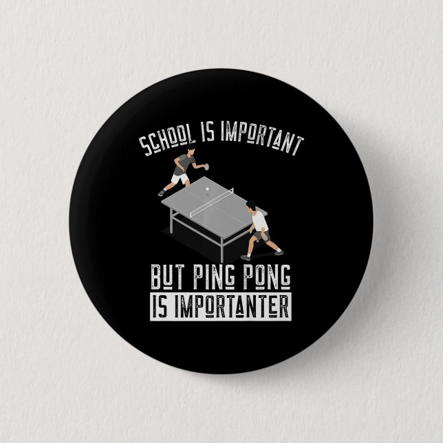 Fun Ping Pong Player Table Tennis Gift   Button (Front)