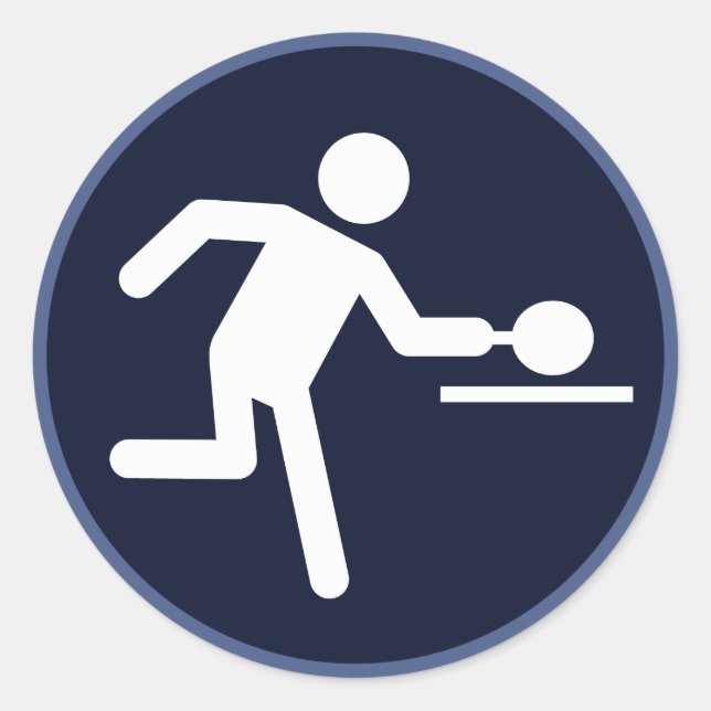 Fun ping pong sports sticker (Front)