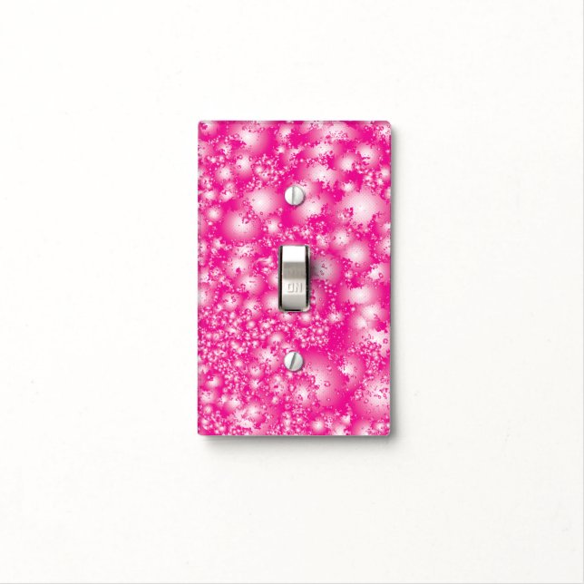 Fun PINK Abstract Ink Super Splash pattern Light Switch Cover (In Situ)