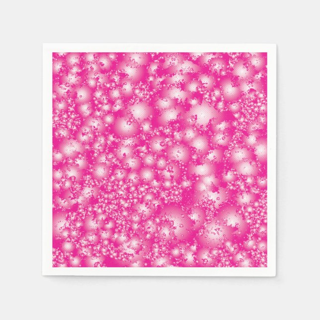 Fun PINK Abstract Ink Super Splash pattern Napkins (Front)