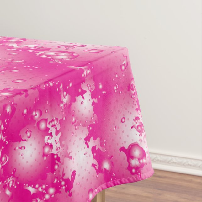 Fun PINK Abstract Ink Super Splash pattern Tablecloth (In Situ)
