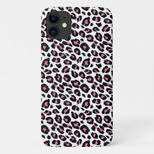 fun pink and black leopard print iPhone 11 case