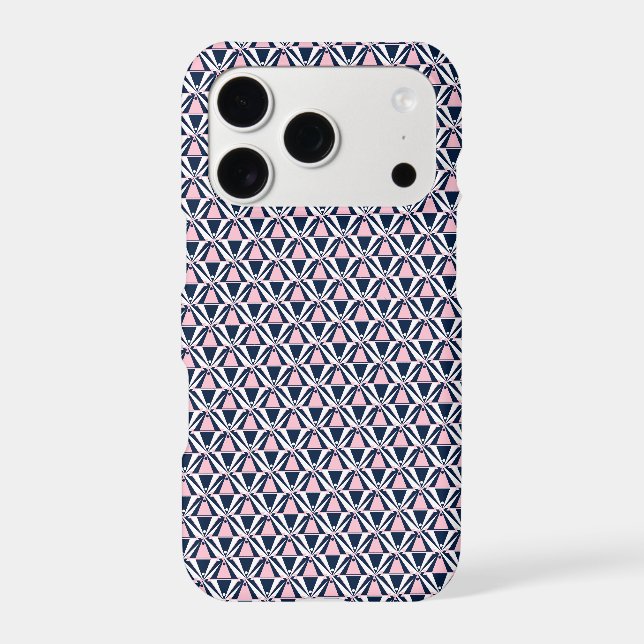 Fun Pink and Blue Pattern  Iphone Case (Back)