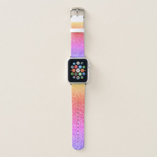 Fun Pink And Purple Glimmer Apple Watch Band
