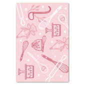 Fun Pink Baking & Cooking Utensil Pattern Tissue Paper | Zazzle