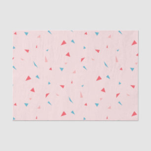 Fun Pink Blue Pattern Colorful Quirky Unique Tissue Paper