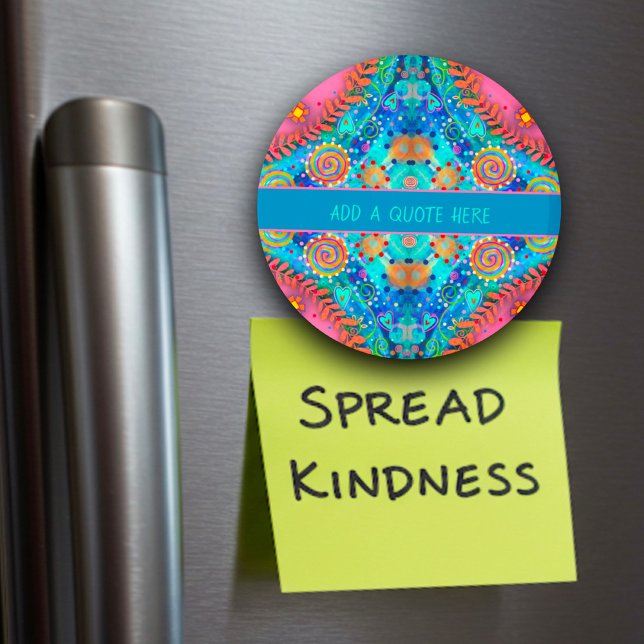 Fun Pink Boho Personalized Inspirivity Magnet (Creator Uploaded)