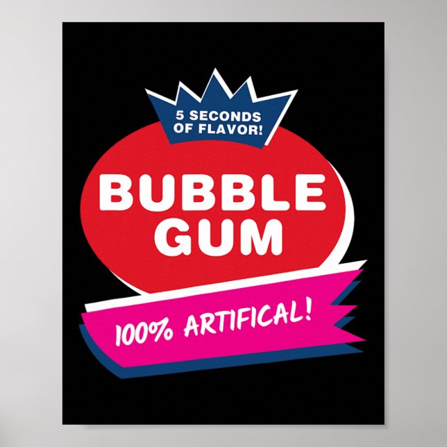 Fun Pink Bubble Gum Halloween Costume  Poster (Front)