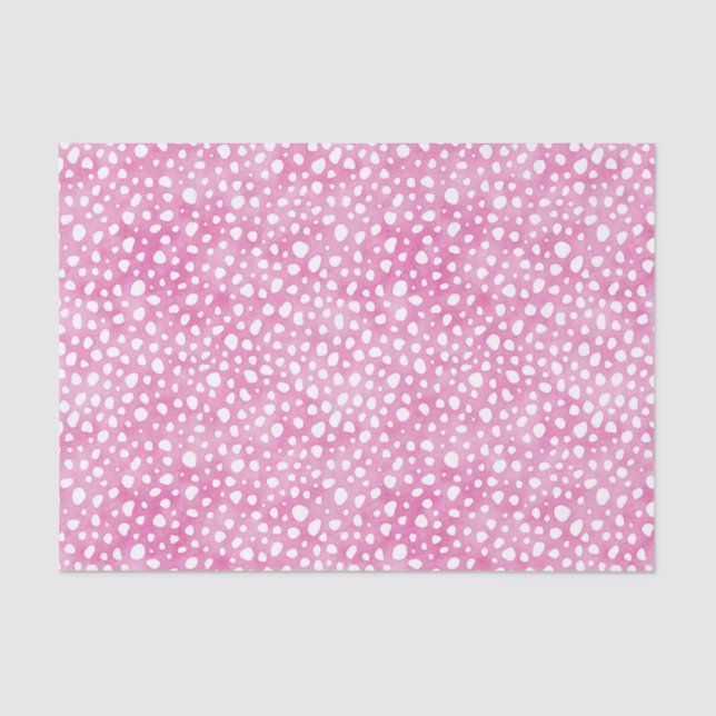Fun Pink Cheetah Pattern Tissue Paper (Front)