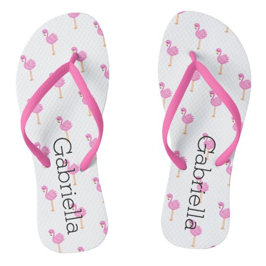 pink flamingo flip flops