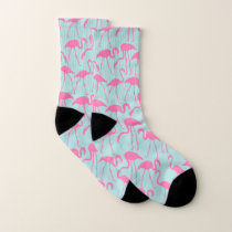 Fun Pink Flamingos Pattern Socks