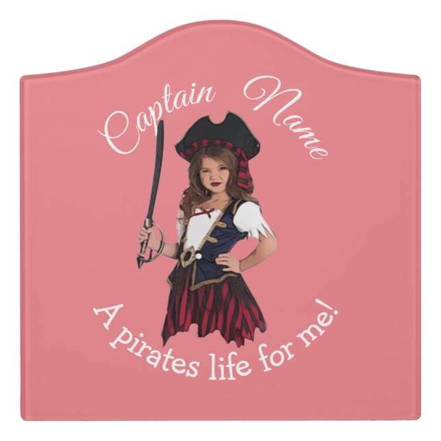 Fun Pink Girl  Door Sign (Large Crest Front)