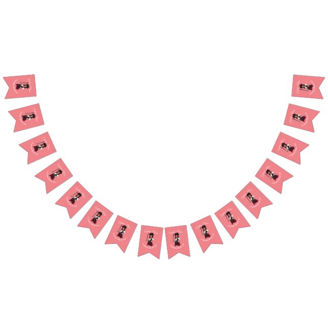 Fun Pink Girl Pirate  Bunting Flags (All)