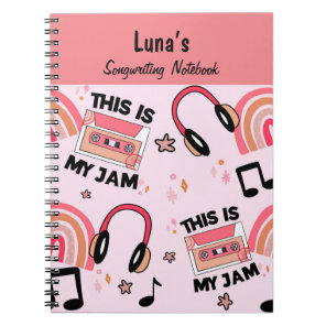 Fun Pink Girls Songwriting Notebook