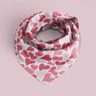 Fun Pink Hearts Pattern Bandana