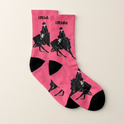 Fun Pink iRide Equestrian Socks