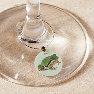 Fun Pink Nails Lips Frog Princess Photograph Wine Charm