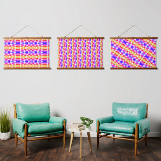 Fun Pink Pattern Geometric Abstract Modern Hanging Tapestry